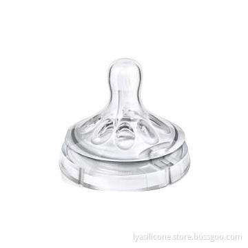 Silicone baby bottle nipples, wide-neck, OEM manufacturer